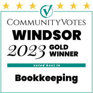 Community Votes Windsor, 2023 Bookkeeping Gold Winner